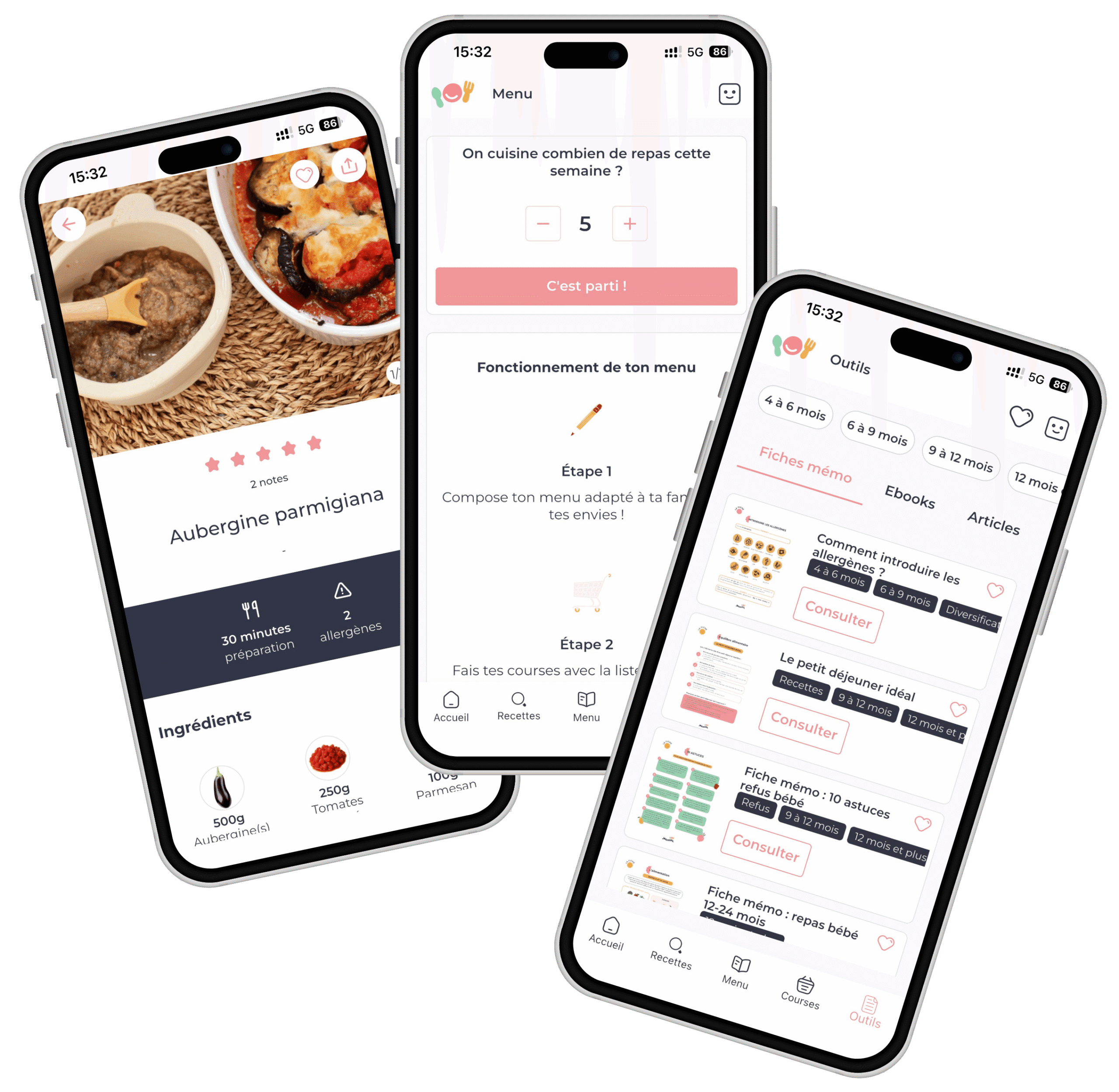 Aperçu de l’application Jeannou