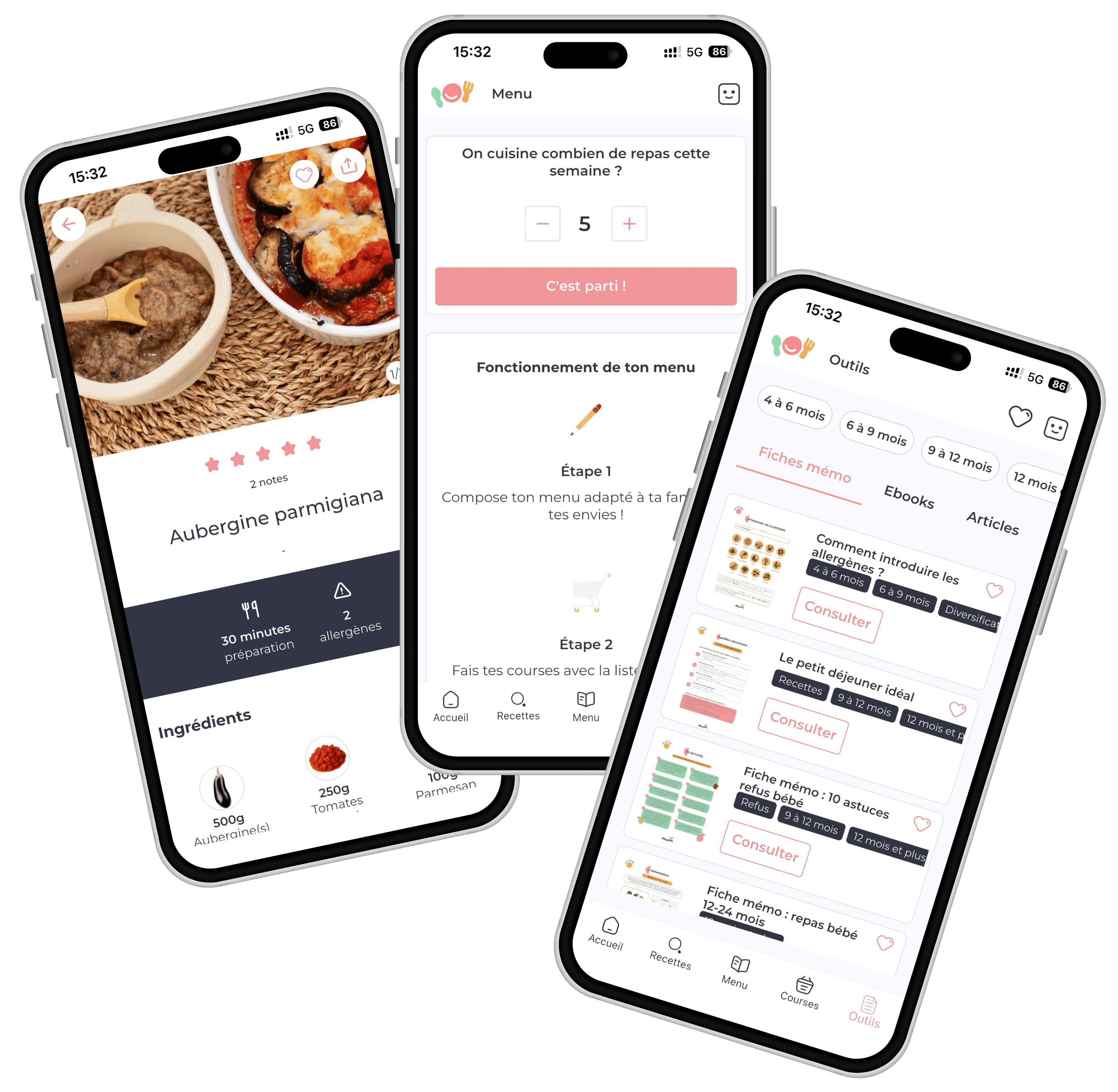 Aperçu de l’application Jeannou sur mobile